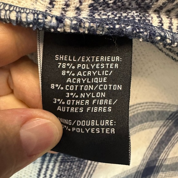 Bagatelle Collection Jacket Women's Sz Small Blue Plaid Pockets ButtonUp Shaket - Picture 4 of 8